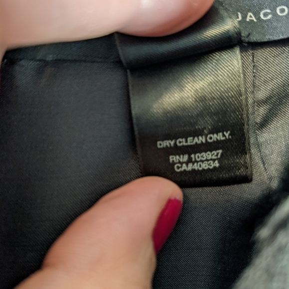 Marc by Marc Jacobs Gray Wool Clip Dot Mini Dress Size 6 - Picture 9 of 9